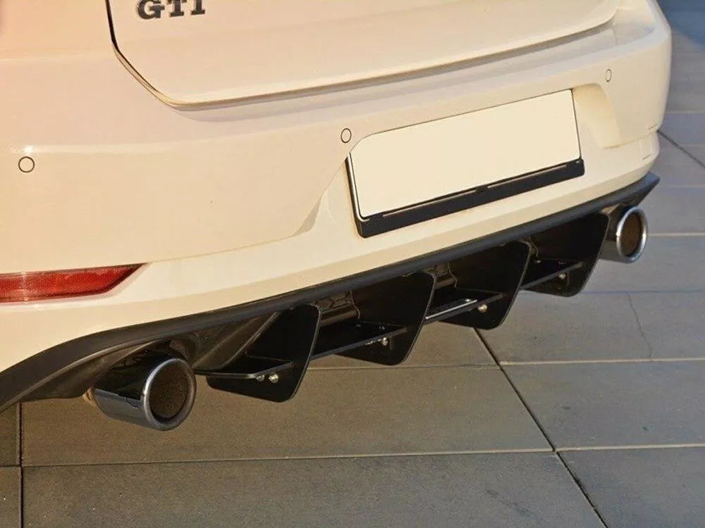 VW Golf GTI MK7.5 Rear Blade Style Diffuser 2016-2020 Spoiler Body Kit