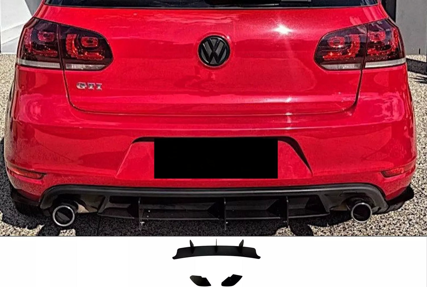 VW Golf GTI MK6 Rear Blade Style Diffuser & Side Splitters 2008-2013 Body Kit