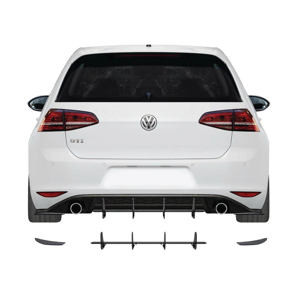 VW Golf GTI MK7 Rear Blade Diffuser & Side Splitters 2013-2016 Spoiler Body Kit