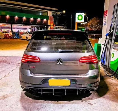VW Golf GTI MK7.5 Rear Blade Style Diffuser 2016-2020 Spoiler Body Kit